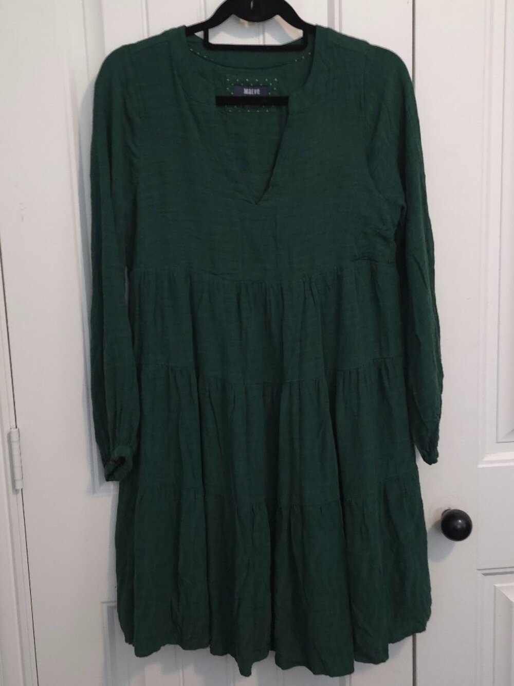 Anthropologie Maeve Amber Evergreen Mini Dress - Woman's Size Small